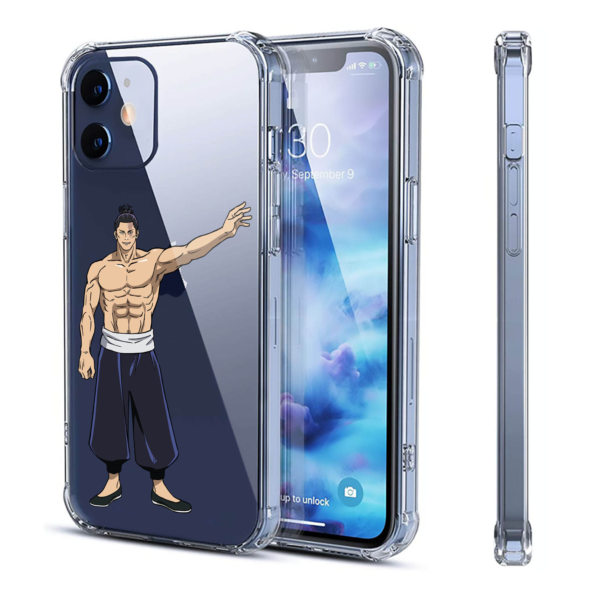 （画像用） 呪術廻戦 Jujutsu Kaisen 【iPhone 12シリーズ対応】透明スマホケース（クリアソフトケース）